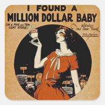 Ich fand Million Dollar Baby Quadratsticker