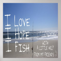 Ich fische poster