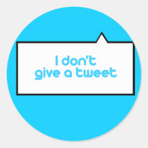 Ich gebe nicht getweetete runder aufkleber