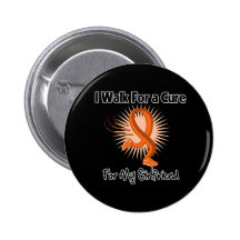 Ich gehe für meine Freundin - Leukämie Anstecknadelbuttons