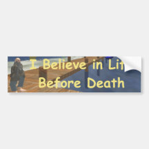 Ich glaube an das Leben vor Tod Auto Sticker