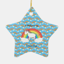 Ich glaube an Einhörner Weihnachtsbaum Ornament