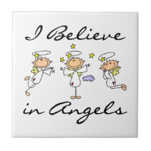 Ich glaube an Engels-T-Shirts und Geschenke Fliesen