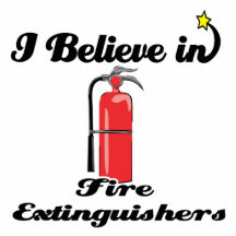 ich glaube an Feuerlöscher Photo Figuren