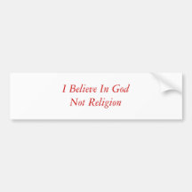 Ich glaube an GodNot Religion Auto Sticker