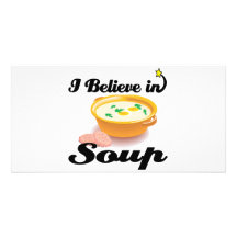 ich glaube an Suppe Personalisierte Foto Karte