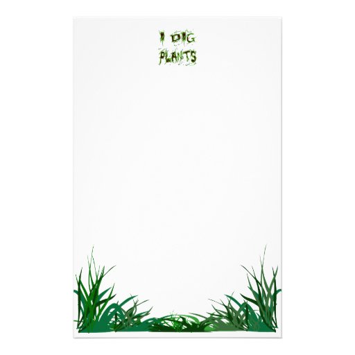 Ich grabe PflanzenGärtnerSloganBriefpapier Individuelle Druckpapiere