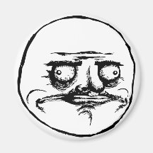 ich gusta Gesichtsrasereigesicht meme Spaß lol rof Kühlschrankmagnete