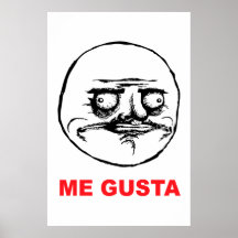 ich gusta Gesichtsrasereigesicht meme Spaß lol rof Plakate