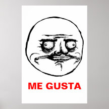 ich gusta Gesichtsrasereigesicht meme Spaß lol rof Posterdrucke
