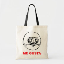 ich gusta Gesichtsrasereigesicht meme Spaß lol rof Leinentasche