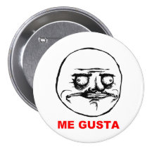 Ich Gusta Raserei-Gesicht Meme Anstecknadelbuttons