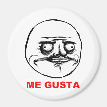 Ich Gusta Raserei-Gesicht Meme Kühlschrankmagnet