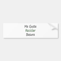 Ich Gusta Reciclar Basura Autoaufkleber