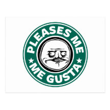 Ich Gusta Weiß-Postkarte