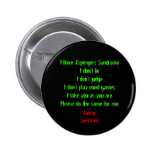 Ich habe Aspergers Buttons