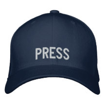 Ich habe Presseausweis! Fragen Sie einfach Besticktes Baseballcap