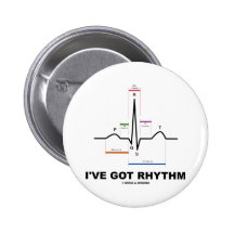 Ich habe Rhythmus (ECG - EKG Herz-Schlag) Button