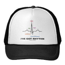 Ich habe Rhythmus (ECG - EKG Herz-Schlag) Baseball Kappe