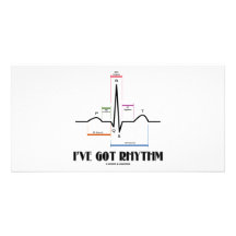Ich habe Rhythmus (ECG/EKG - Oldgate Weg-Kontur) Photokartenvorlage