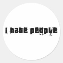Ich hasse Leute Runde Sticker