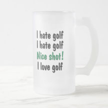 Ich hasse - Liebe-Golf Tee Haferl