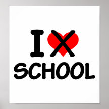 Ich hasse Schule Plakatdruck