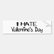 Ich hasse Valentinstag Autoaufkleber
