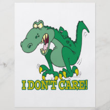 ich interessiere mich nicht t-rex Temperament-Wuta Personalisierte Flyer