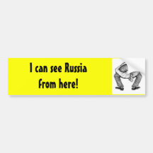 Ich kann Russland von hier sehen! Auto Sticker