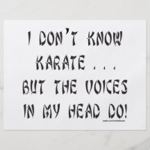ICH KENNE NICHT KARATE-T-SHIRTS UND GESCHENKE CUSTOM FLYER