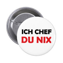 Ich Koch du schwarze und rote Ikone Nix Anstecknadelbutton