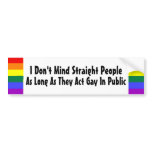 Ich kümmere mich nicht um gerade Leute-Regenbogen- autoaufkleber