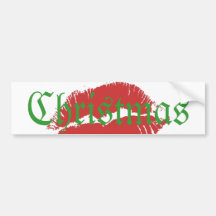 Ich küsse WeihnachtsAutoaufkleber mit den roten Li