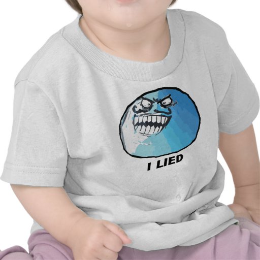 Ich lag Raserei-Gesicht Meme Shirt