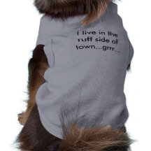 Ich lebe in der Kampfläuferseite von Stadt… grrr… Haustier T-shirts