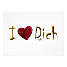 Ich Liebe Dich Personalisierte Einladungskarten