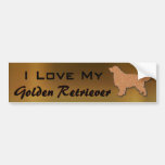 "Ich Liebe mein goldener Retriever " Autosticker