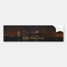 "Ich Liebe New York" Nachtskyline-Stoßaufkleber Autosticker