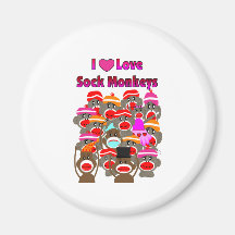 "ICH LIEBE-SOCKEN-AFFEN"   Geschenke Magnete