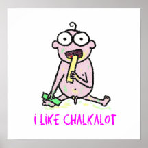 Ich mag Kreide-viel Plakat