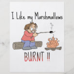 Ich mag meine mashmallows gebrannt flyerbedruckung