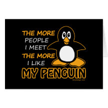 Ich mag meinen Pinguin Grußkarte