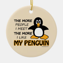 Ich mag meinen Pinguin Ornament