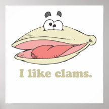 Ich mag Muscheln Plakatdrucke