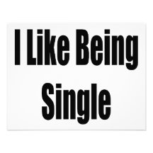 Ich mag Single sein Personalisierte Ankündigungskarten