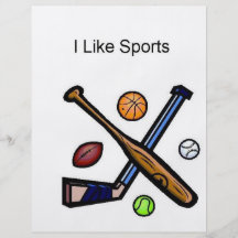 Ich mag Sport Flyer Druck