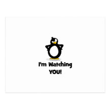 Ich passe Sie Pinguin auf Postkarten