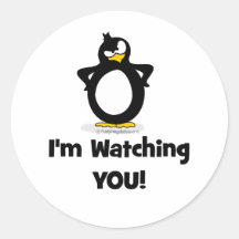 Ich passe Sie Pinguin auf Sticker