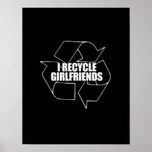 Ich recycle Freundinnen Posterdruck